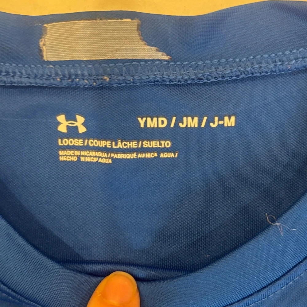 Under Armour Fish Royal Cobalt Blue Long Sleeve Kids Tee